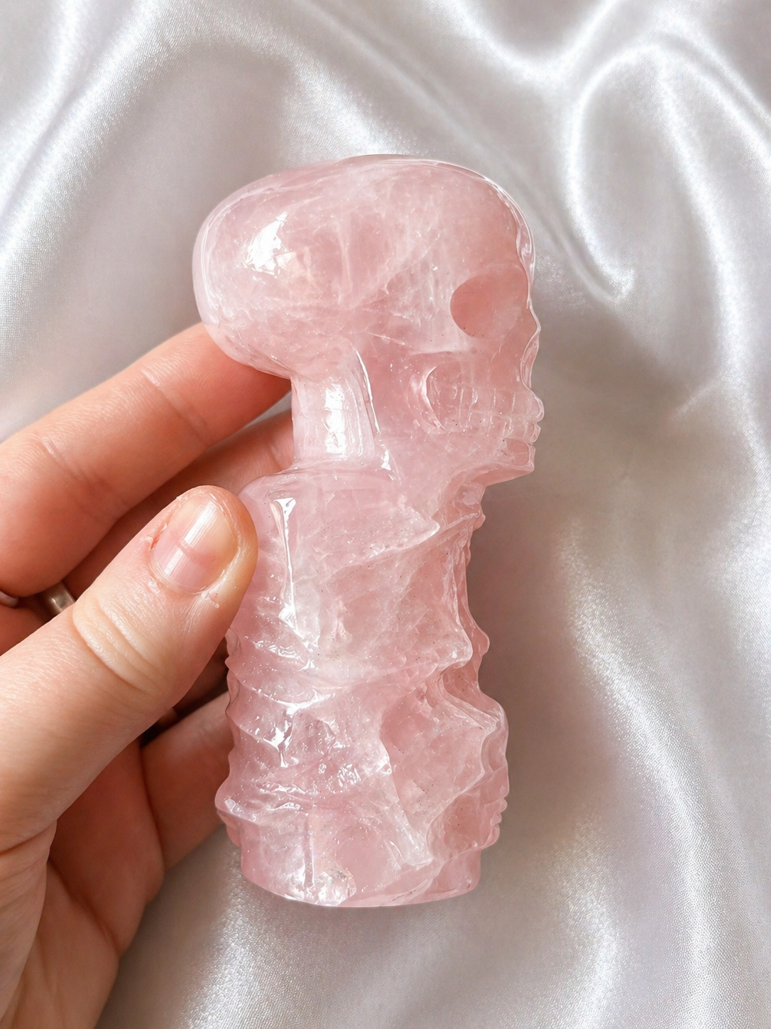 Rose quartz skeleton