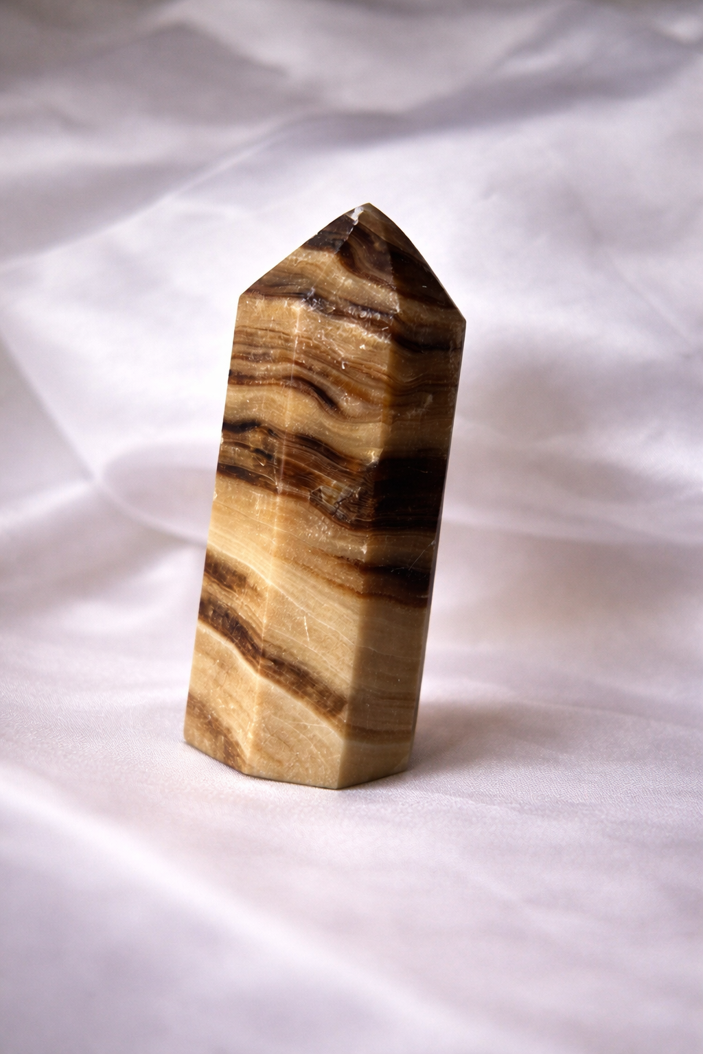 Chocolate calcite tower