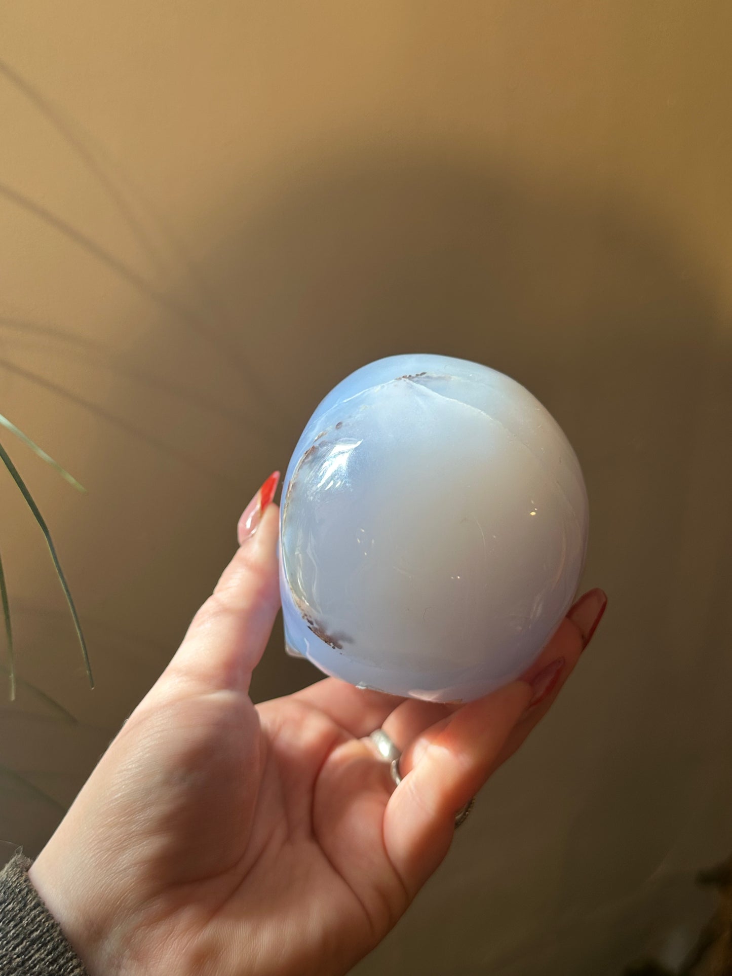 XL  * Rare * blue chalcedony skull