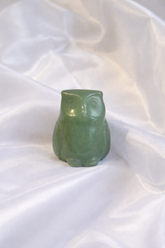 Green aventurine owl