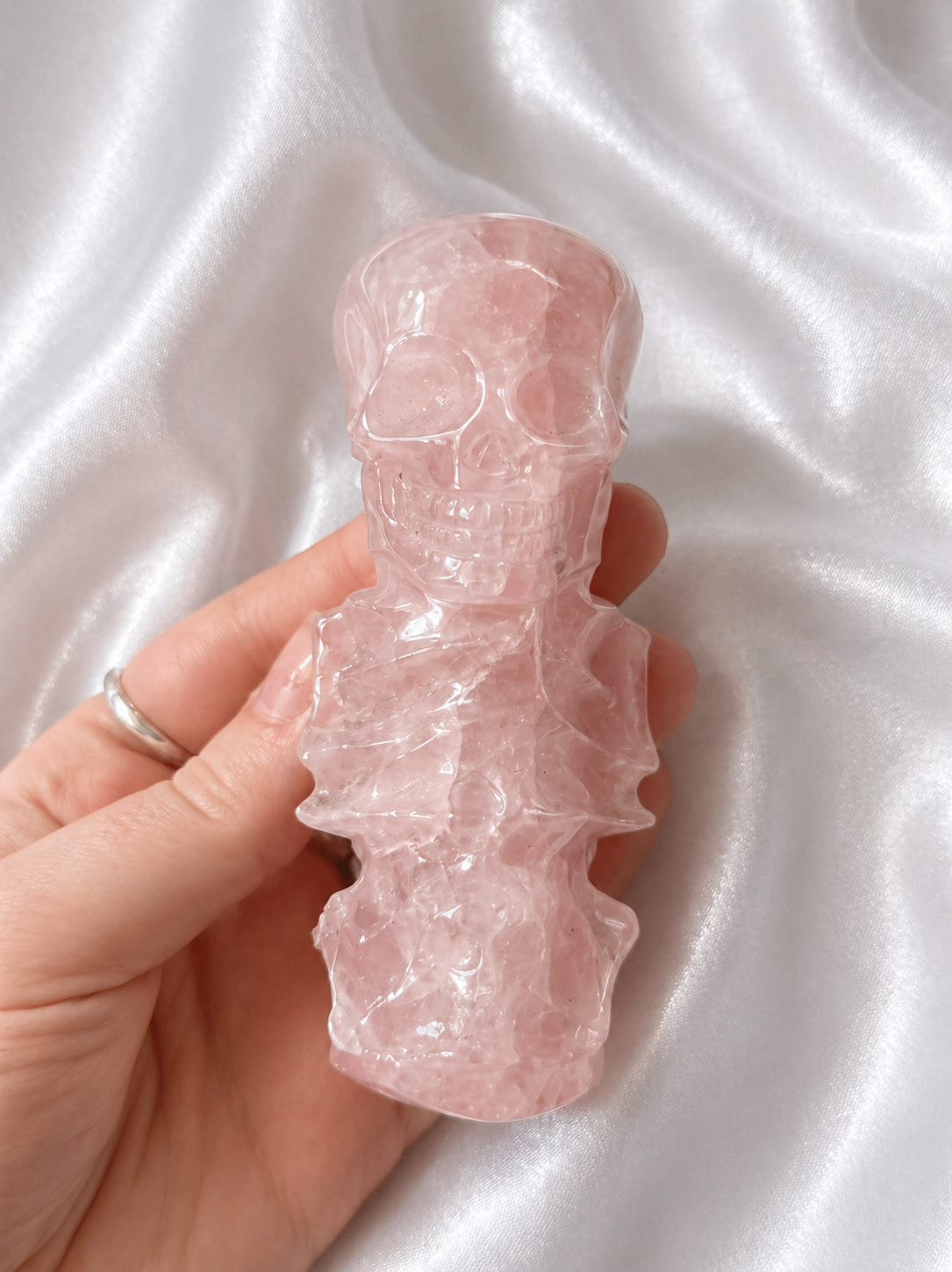 Rose quartz skeleton