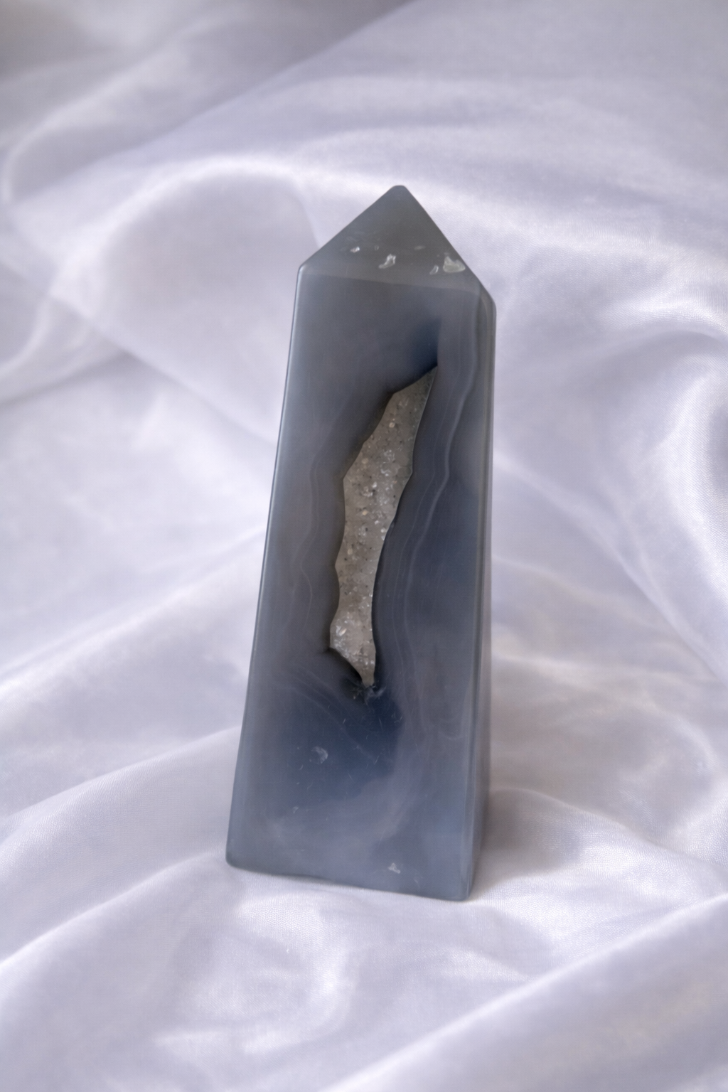 Agate druzy tower